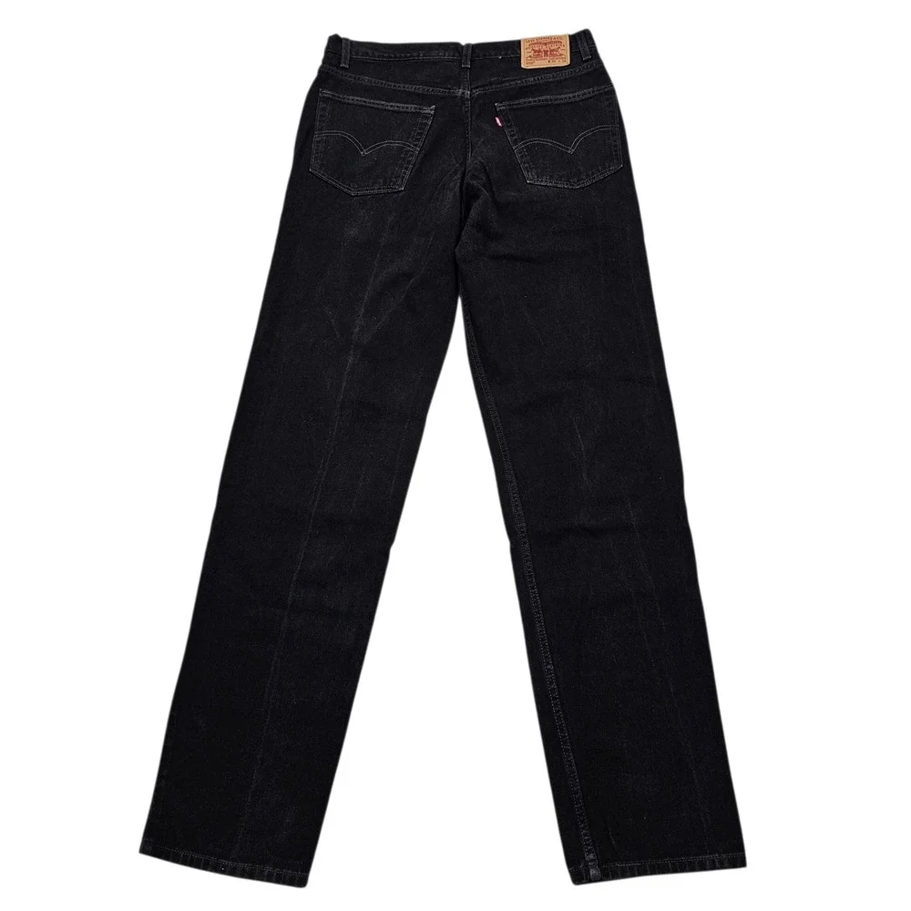 Levi's 550 Relaxed Fit Jeans Mens 36x38 Tall Black Denim Tapered Vintage Skater